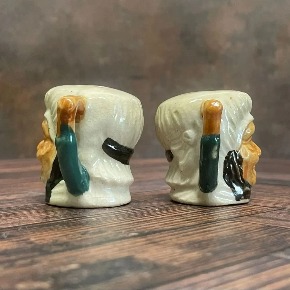 Vintage 'Tiny Toby' Salt and Pepper Shakers, Japan 1940 or 1950